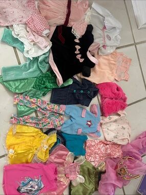 Assorted Doll Clothes - Pink, Green, Yellow, Blue Mix